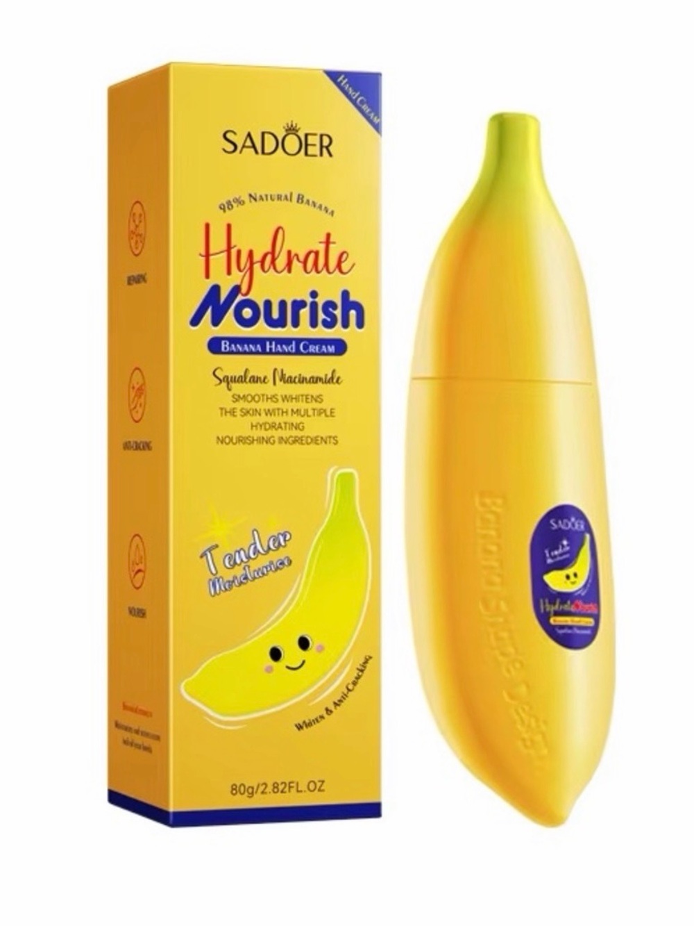 NEW Sadoer Hydrate Nourish Banana Hand Cream 2.82 fl oz NIB